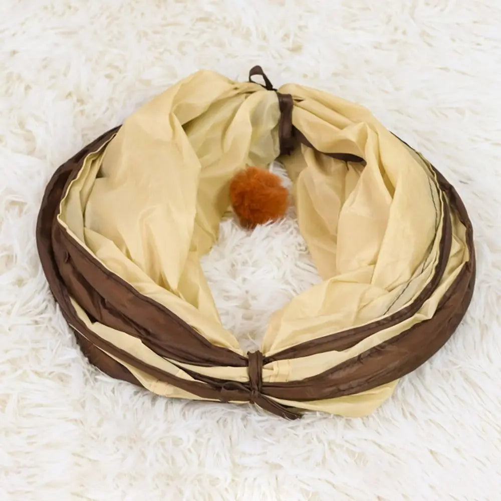 Foldable Steel Wire Cat Tunnel Tube Play Toy