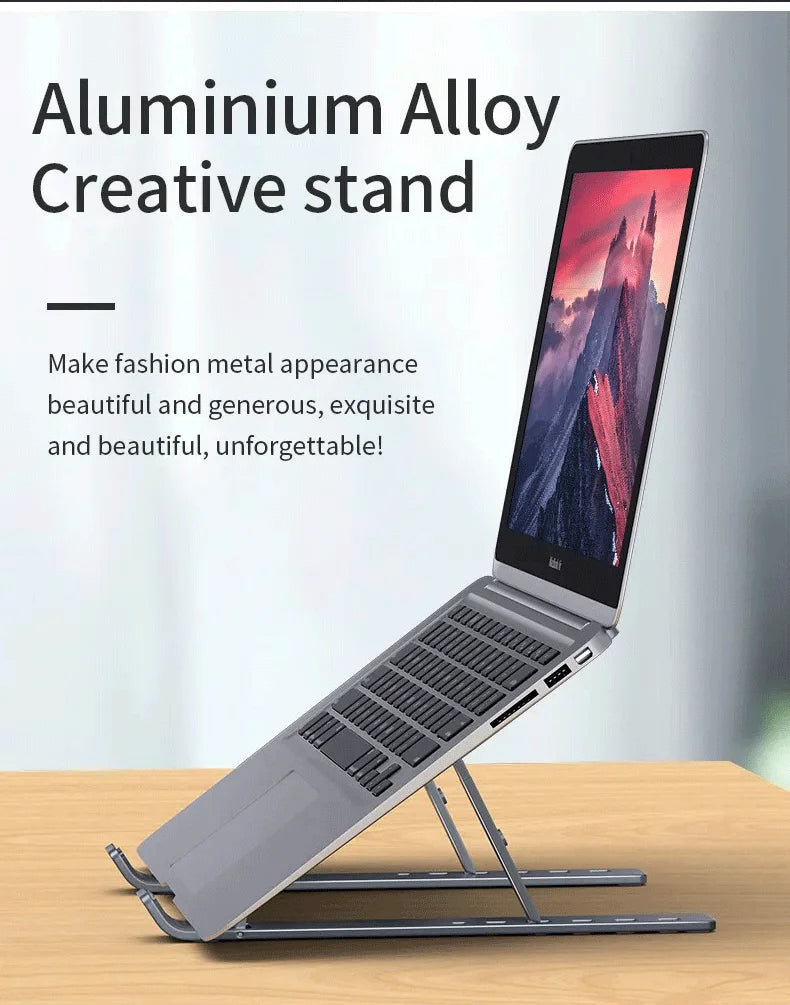 Laptop Stand For Macbook Folding Adjustable Aluminum Computer Pc Tablet Stand Notebook Tablelaptop Holder Heat Dissipation