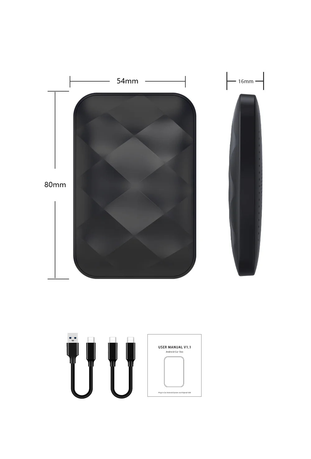 XUDA Android14 Wireless CarPlay/Android Auto 3in1 NEW CarPlay Ai Box  4Cores 4GB RAM+64GB ROM Plug and Play Stable Transmission