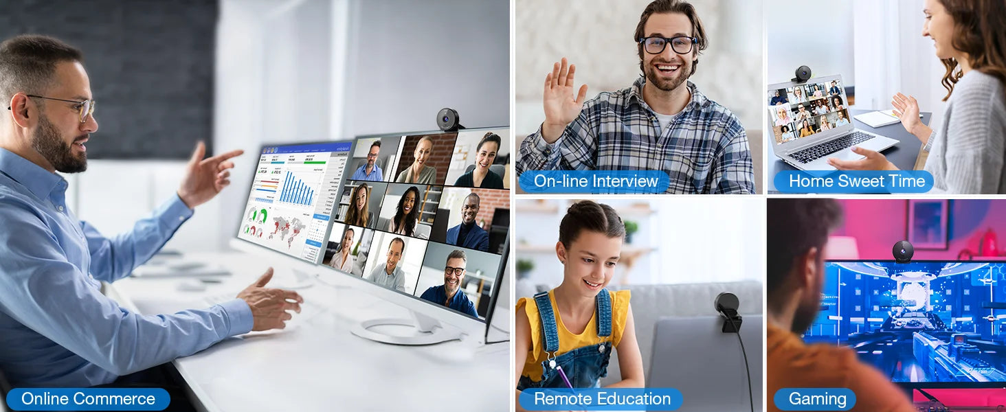 Webcam 1080P Full HD Web Camera With Microphone&Privacy Cover EMEET C950 USB Video Camera for PC&Computer/Meeting/Online Classes