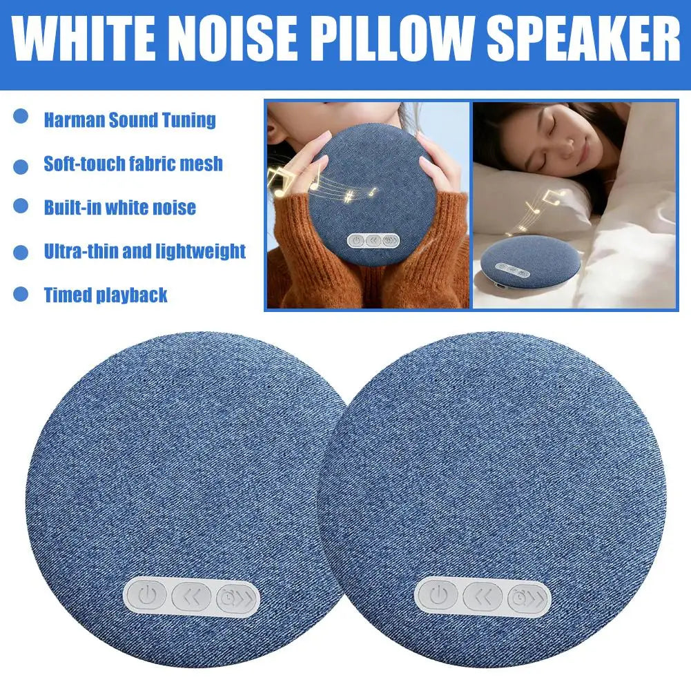 Bedroom Pillow Speaker Bluetooth 5.4 Under Pillow Sound Machine with White Noise 30 60 90 Min Timers HiFi Stereo Sound