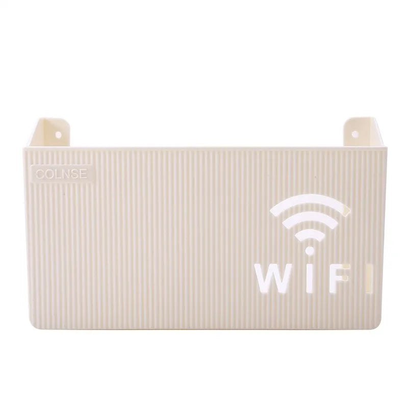 Wireless Wifi Router Shelf Storage Box Wall Hanging ABS Plastic Organizer Box Cable Power Bracket Organizer Box Home Decor