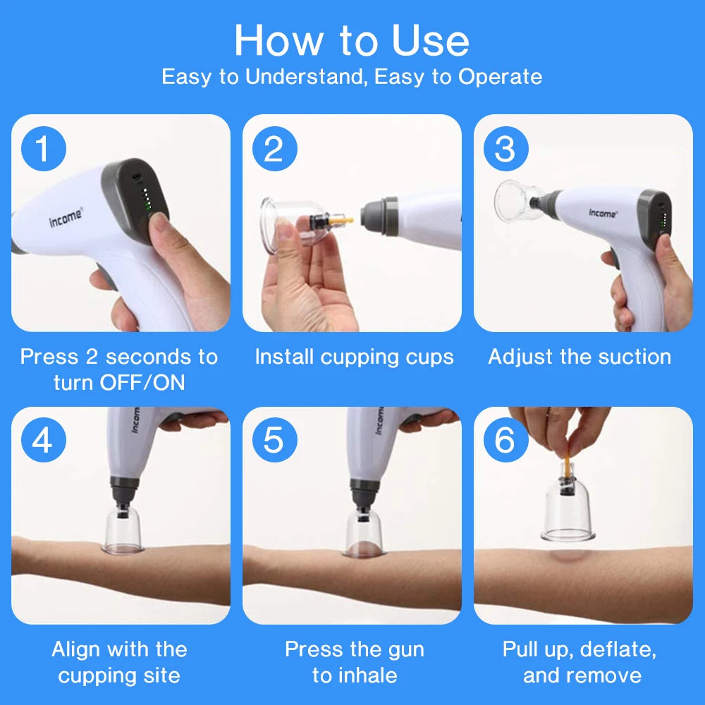 Electric Vacuum Cupping Massage Set Vaccum Massager Cupping Therapy Set Anti Cellulite Suction Cups Massage Physiotherapy Jars