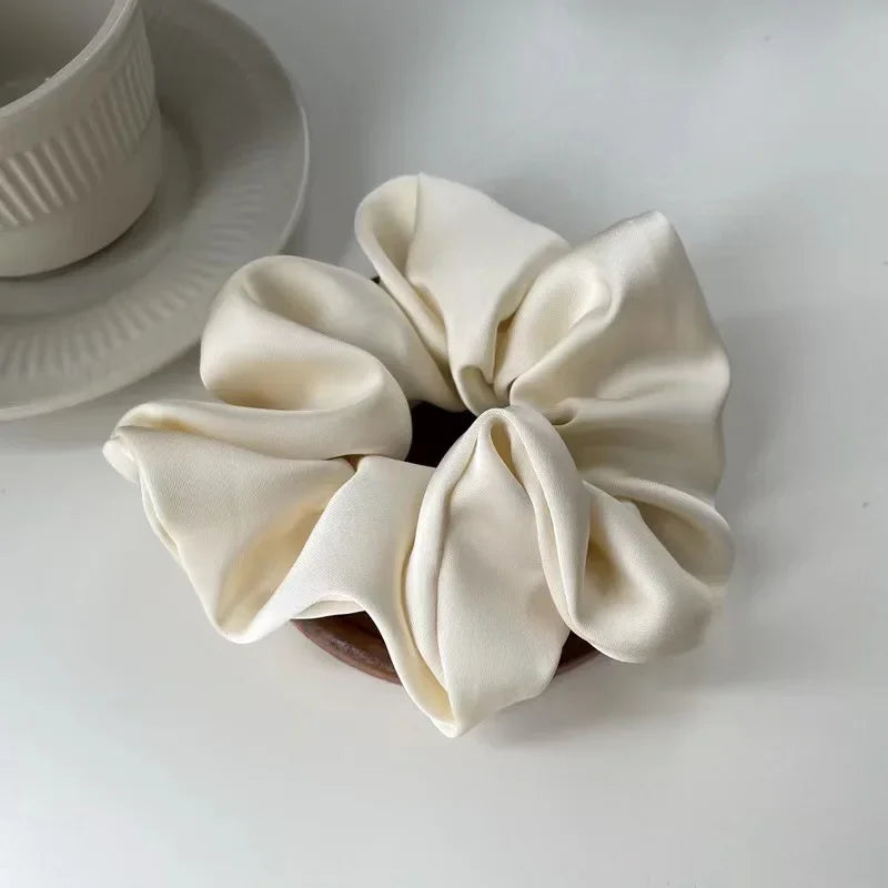 Premium Silk Satin Elastic Hair Scrunchies Ponytail Holder