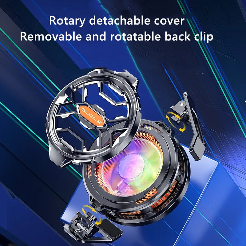FS03 magnetic semiconductor mobile phone radiator 15W strong cooler, can rotate the back clip mobile phone game cooling fan