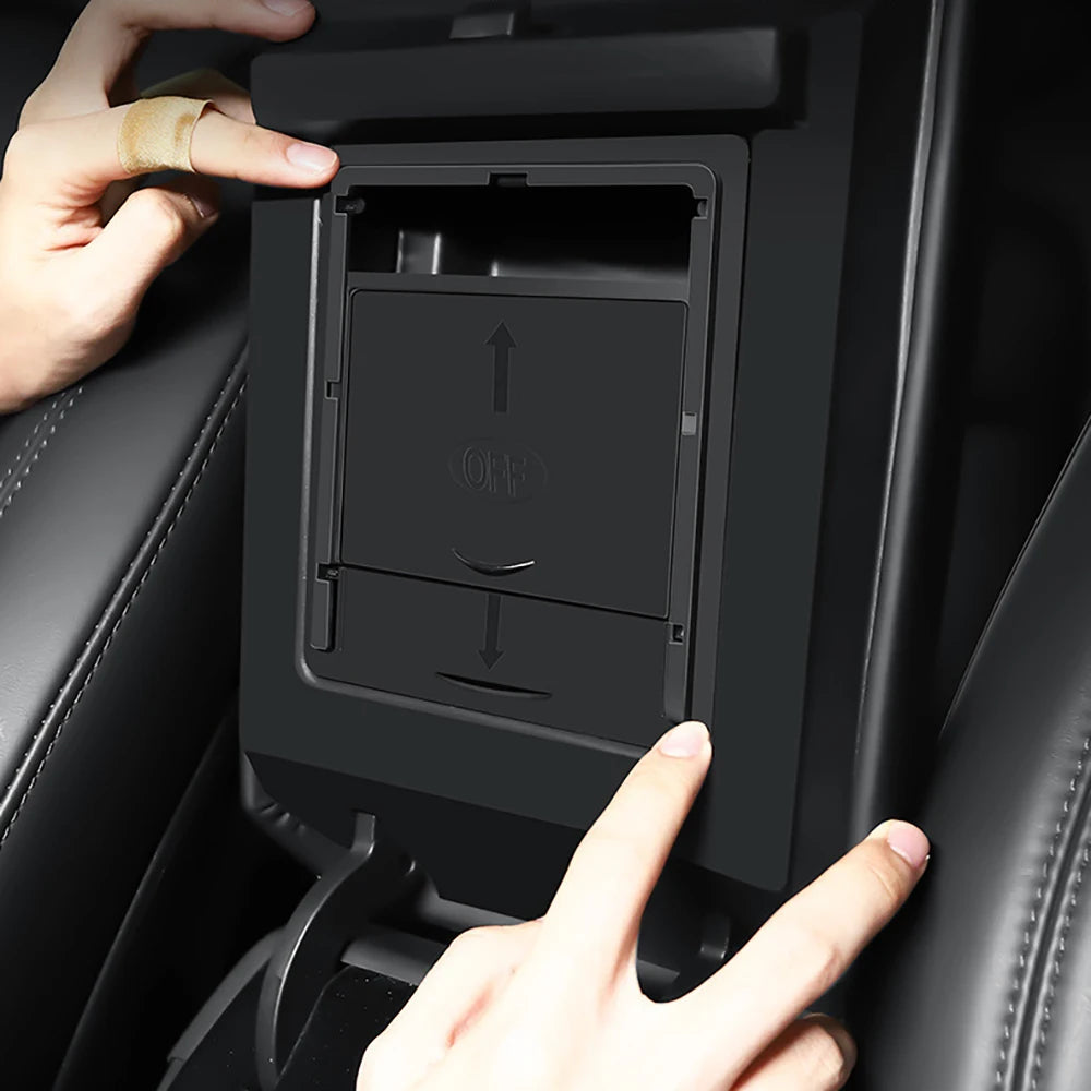 Tesla Model Y 2020-2024 Hidden Armrest Concealed Storage Box