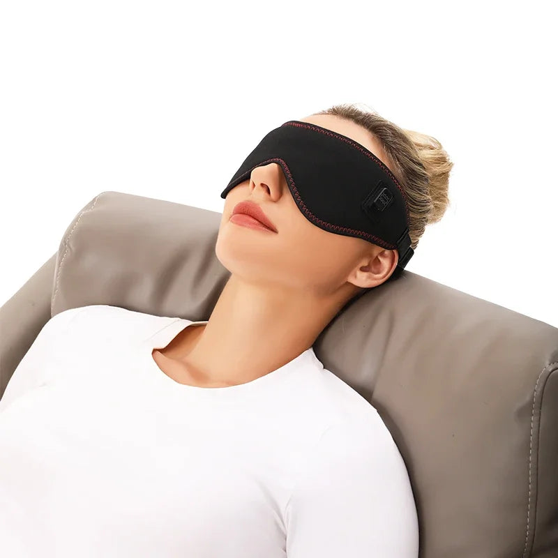 Portable Electric Heated Eye Massager USB-Powered Winter Warm Eye Mask Dry Circle Relief Sleep Aid Stress Fatigue Reduction