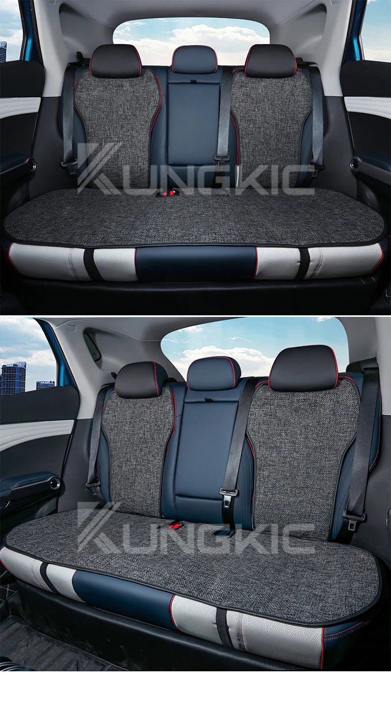 Para BYD Atto 3 Yuan Plus Tang Dolphin EV 2021 2022 2023 2024 2025 Almofada de Linho Respirável Tapete Protetor de Assento de Carro Acessórios