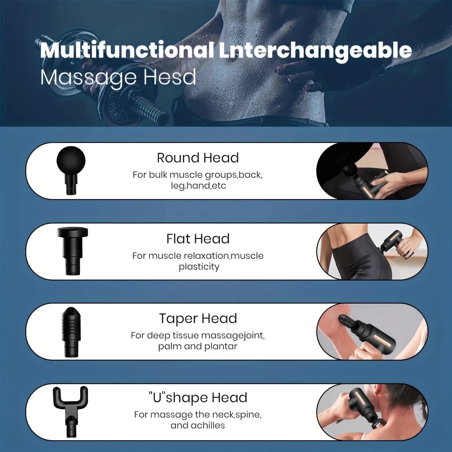 Portable Deep Tissue Fascia Massage Gun for Muscle Recovery