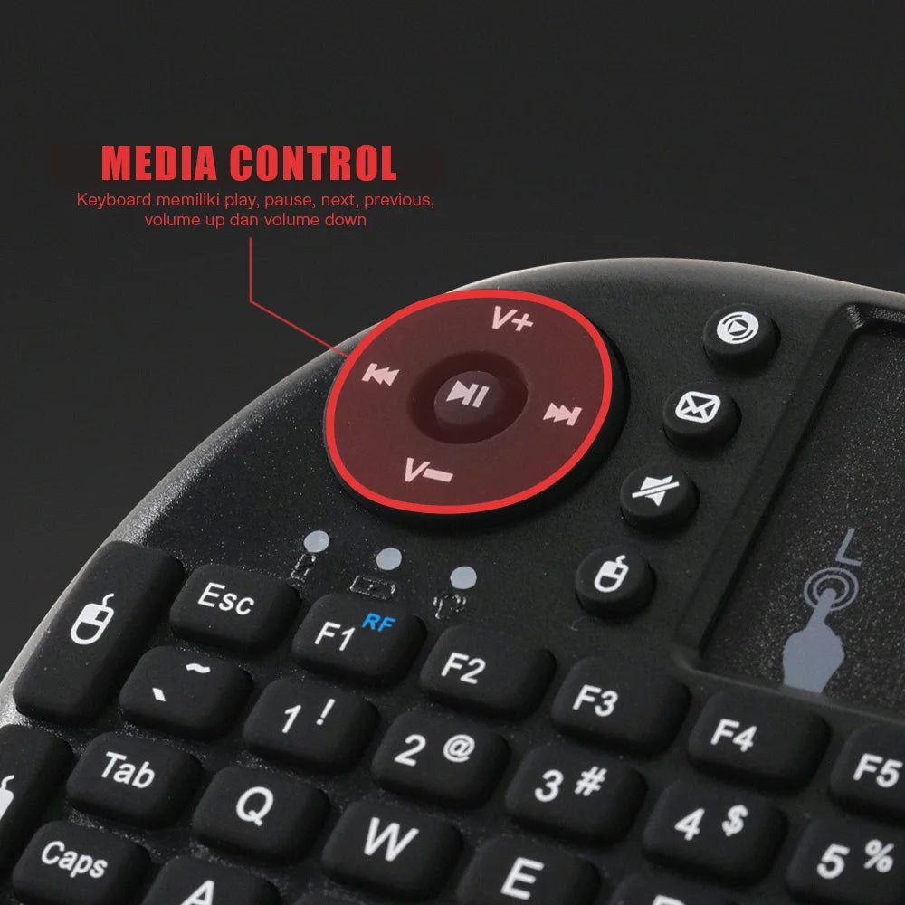 MRSVI I8 2.4G Mini Wireless Keyboard Classic Black Air Mouse Remote Control Touchpad for Android TV Box PC Smart TV