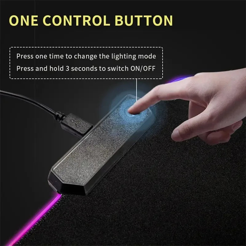 Futuristic Gaming RGB Mouse Pad Sports Car Mouse Pads 400X900MM Offices Accessories Gamer Luminous Mousepad LED HD Print Deskmat