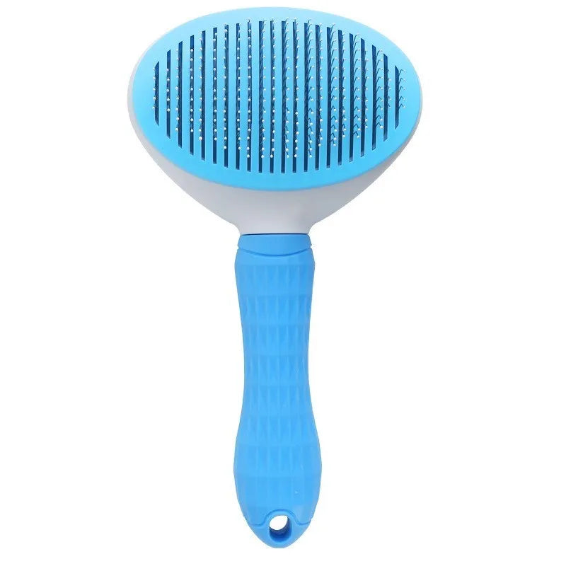 Self-Cleaning Stainless Steel Pet Grooming Brush for Dogs & Cats