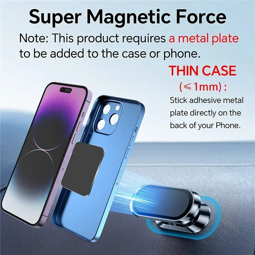 VIKEFON 1080° Rotation Foldable Car Magnetic Phone Holder Universal Air Vent Mount GPS for iPhone Samsung in Car Phone Stand