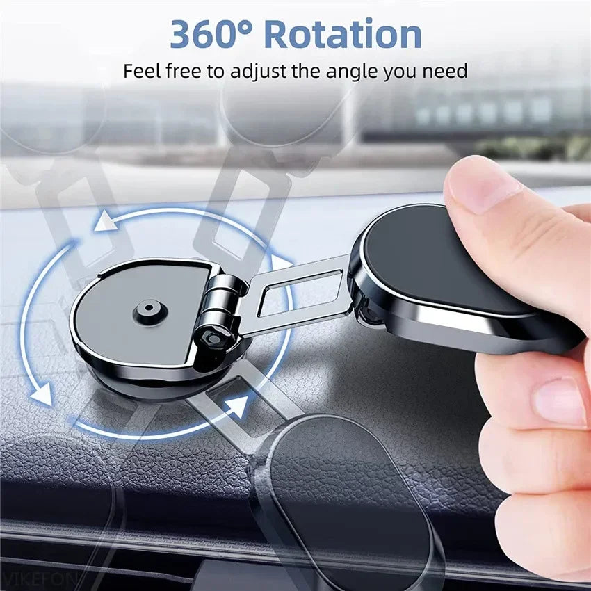 VIKEFON 1080° Rotation Foldable Car Magnetic Phone Holder Universal Air Vent Mount GPS for iPhone Samsung in Car Phone Stand