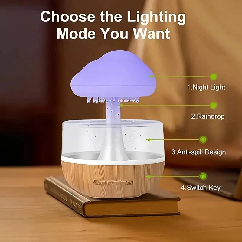 RainCloud Glow – Smart Raindrop Humidifier & Mood Light