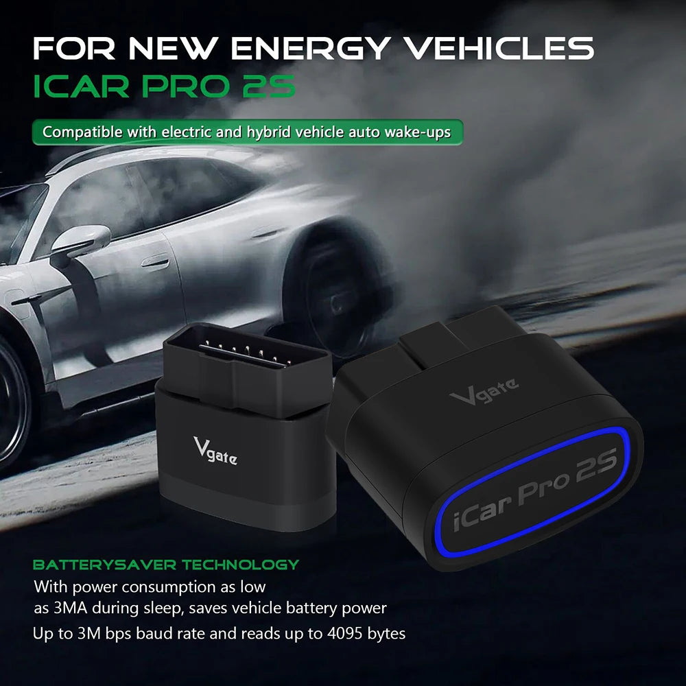 New Vgate iCar Pro 2S ELM327 Bluetooth 5.2 for Android/IOS/PC OBD2 Car Diagnostic Tool elm 327 Upgraded OBD 2 V2.3 Auto Scanner