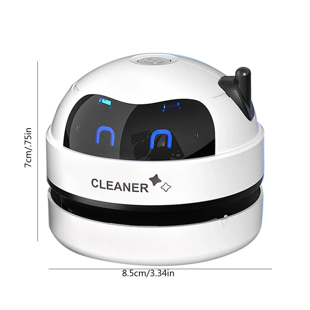 Handheld Mini Vacuum Cleaner Desk Table Dust Vacuum USB Charging Desktop Cleaner With Clean Brush For Home Office Table Sweeper