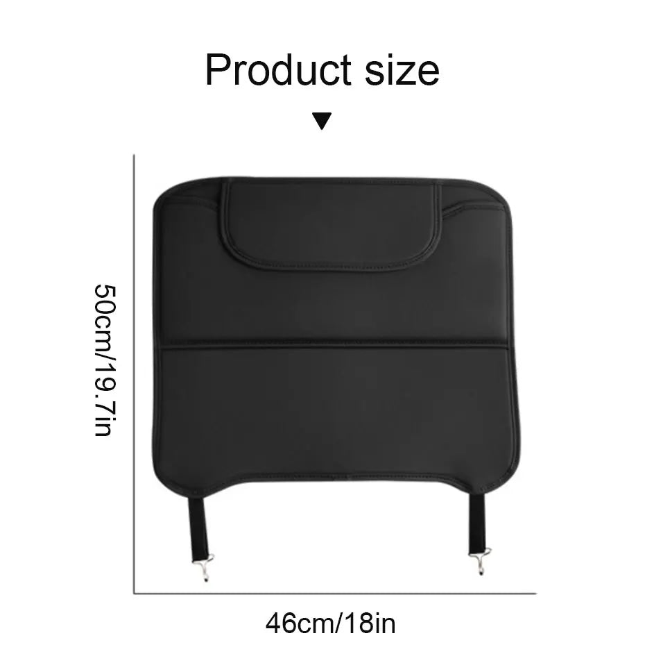 BLALION PU Leather Car Anti-kick Pad Auto Seat Back Organizer Storage Bag Car Backseat Anti Scratch Protector Pads with Cover