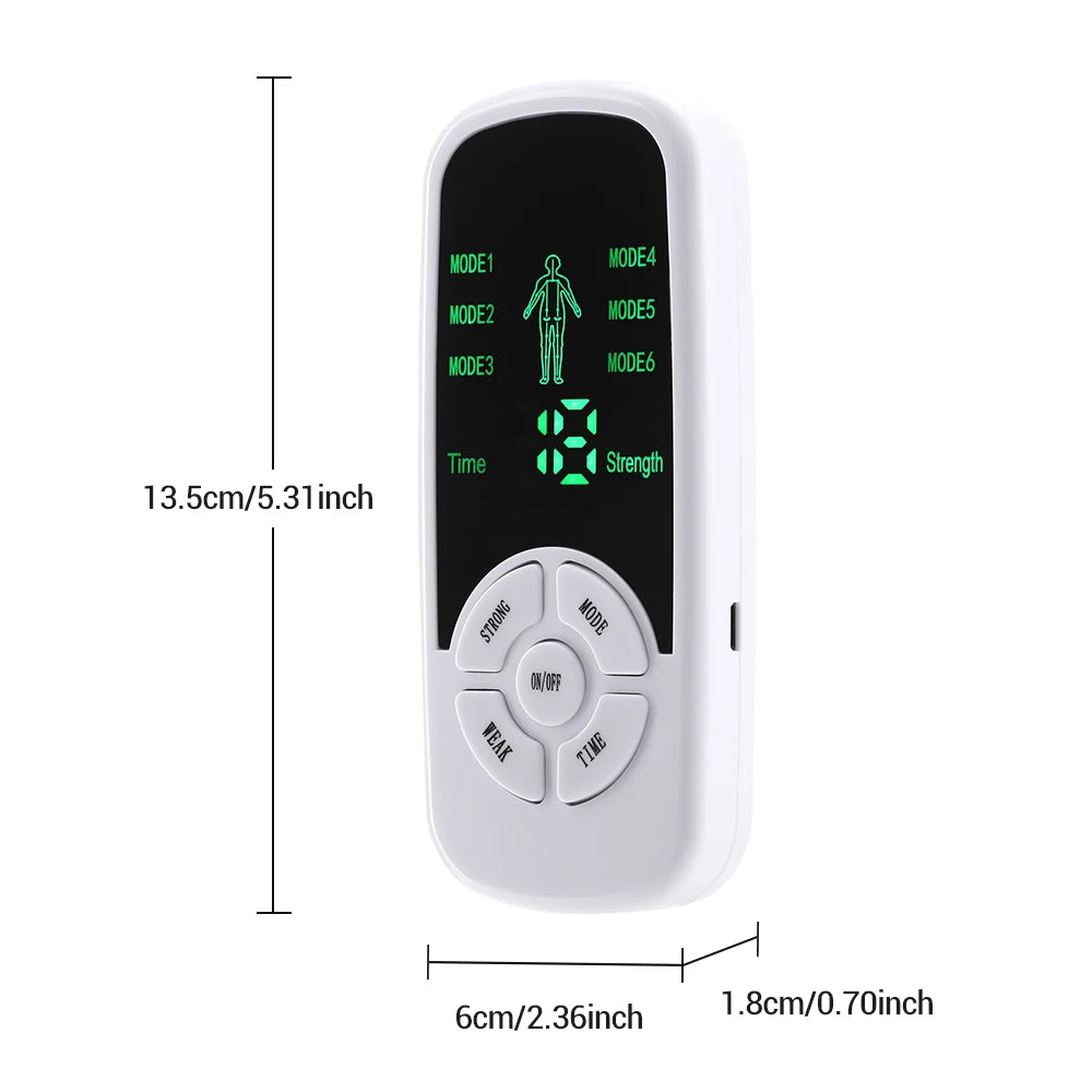 Portable EMS TENS Unit Muscle Stimulator 6 Mode Body Massager