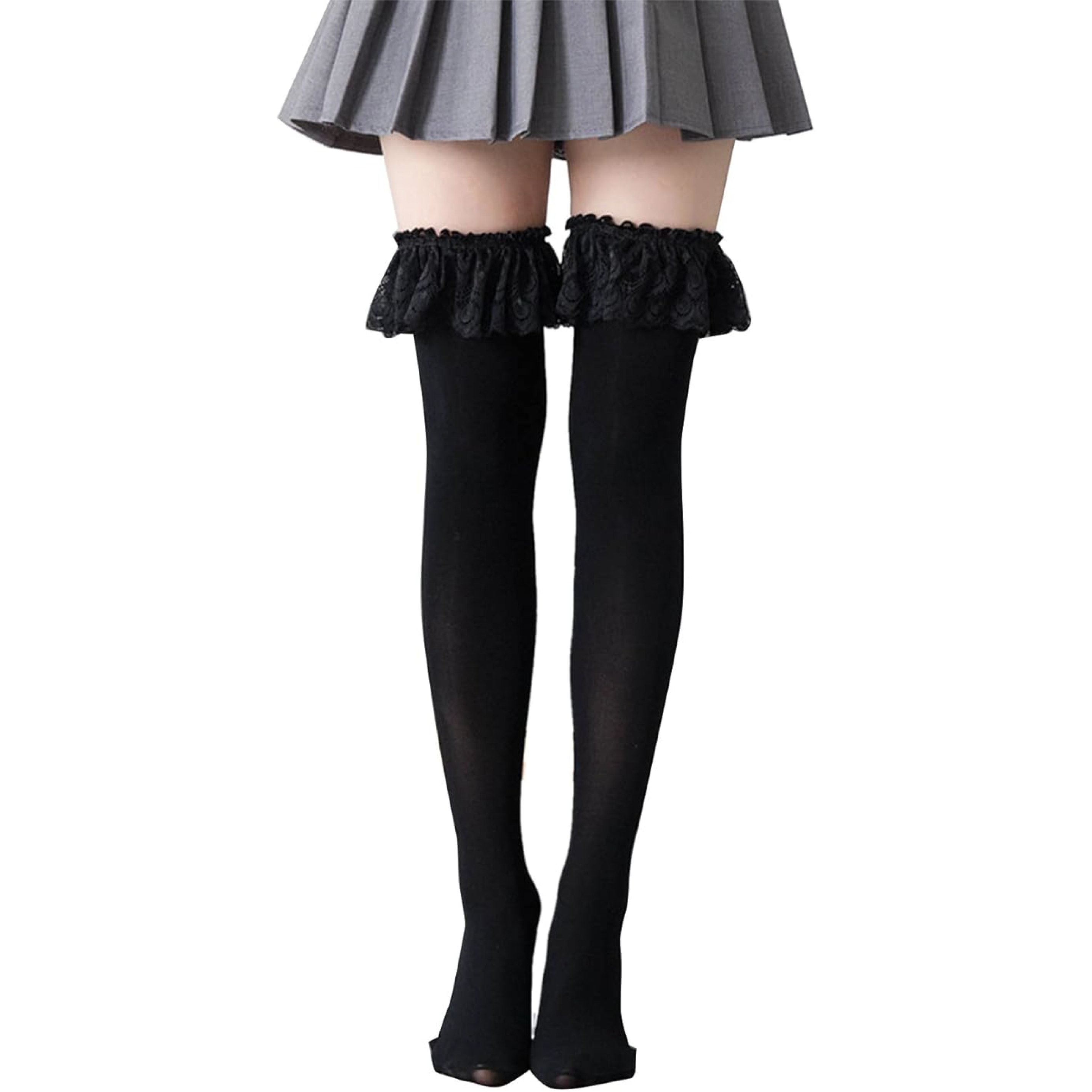 Lace Ruffle Lolita Knee-High Cosplay Socks