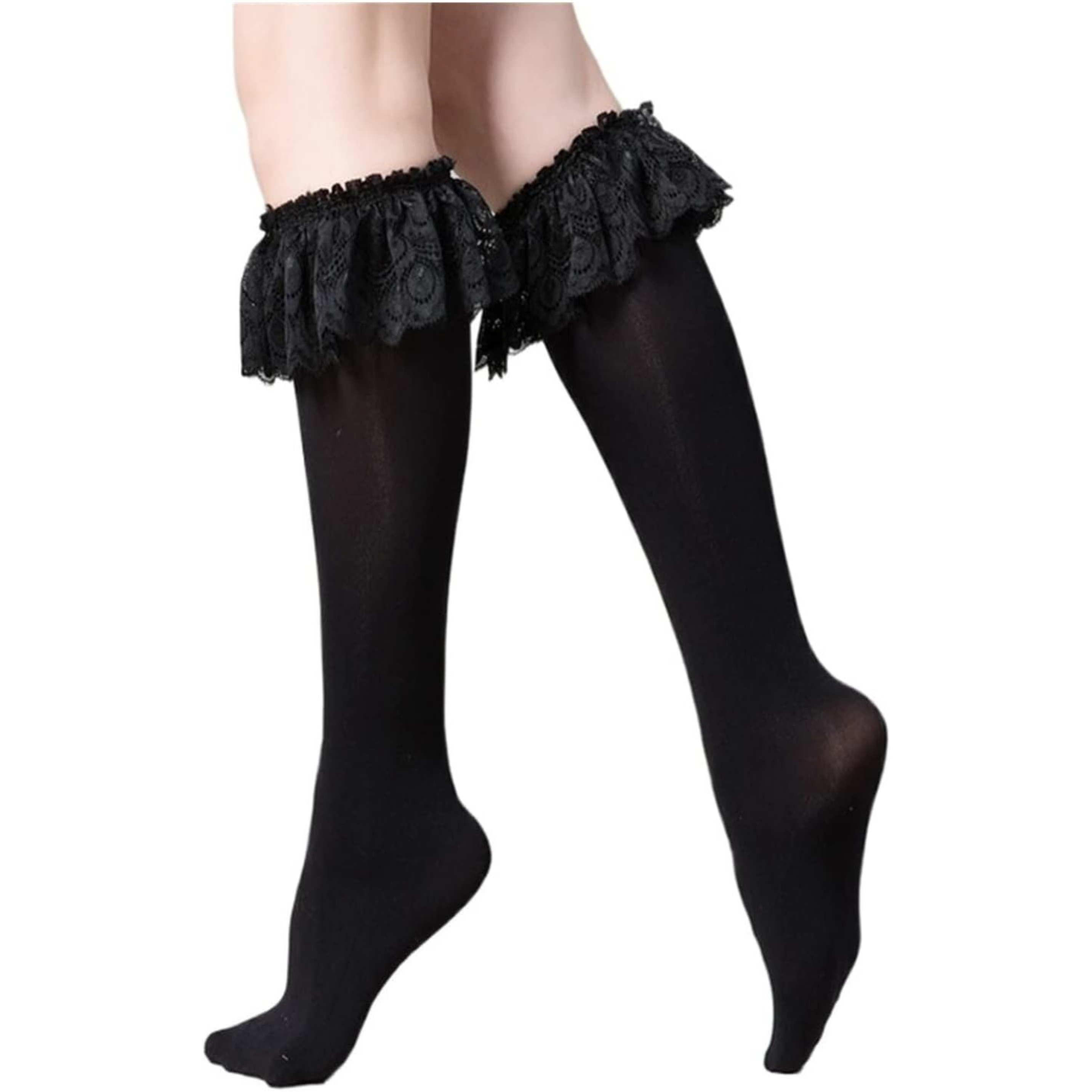 Lace Ruffle Lolita Knee-High Cosplay Socks