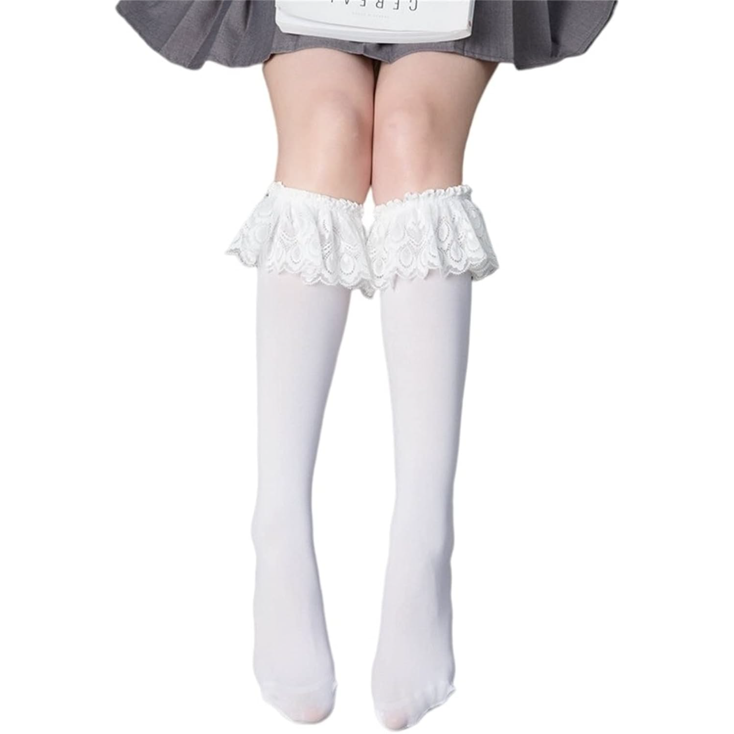 Lace Ruffle Lolita Knee-High Cosplay Socks
